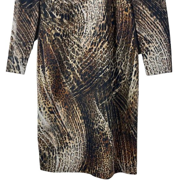 Carlisle Catwalk Camo Animal Print Pencil Cocktail Dress Size 4 - Picture 4 of 13